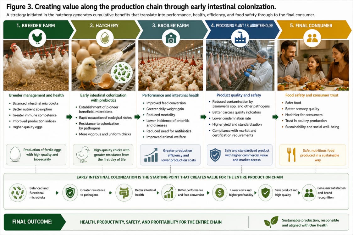 Early Intestinal Colonization in Industrial Poultry Production: The Hatchery as a Strategic Point for the Ecological Succession of the Microbiota.